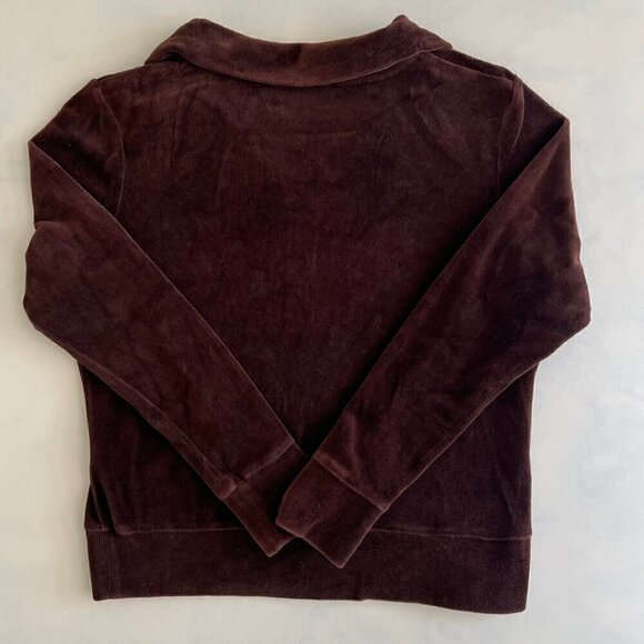 Christine Alexander Brown Full Zip Up Velour Track Jacket Women's M - Picture 2 of 8